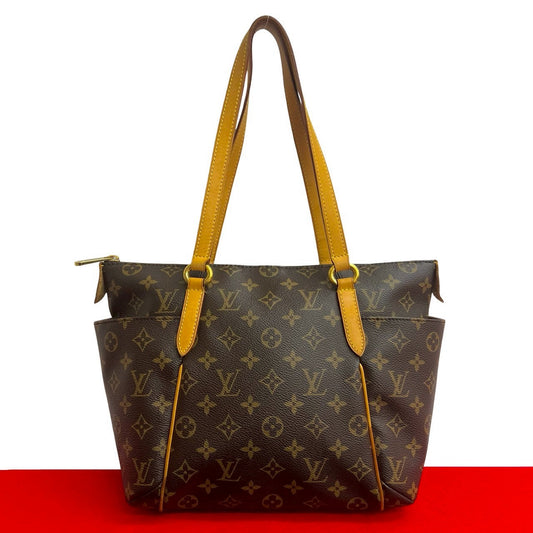 LOUIS VUITTON Tote Bag leather Brown Monogram Totally PM