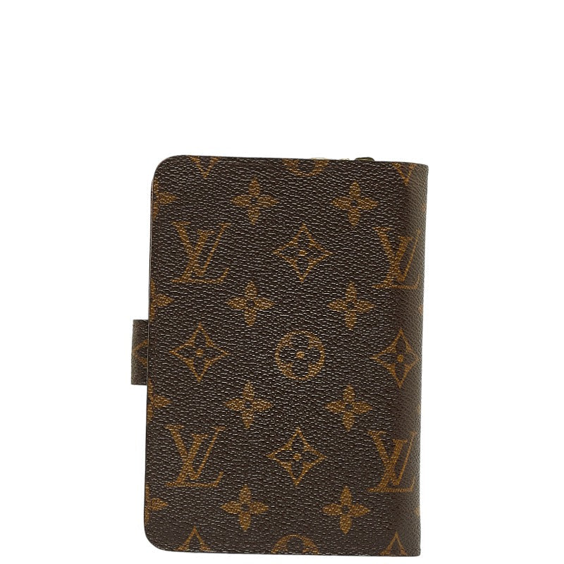 Louis Vuitton Monogram Port Papier Jeep Double Folded Wallet M61207 Brown PVC Leather Louis Vuitton