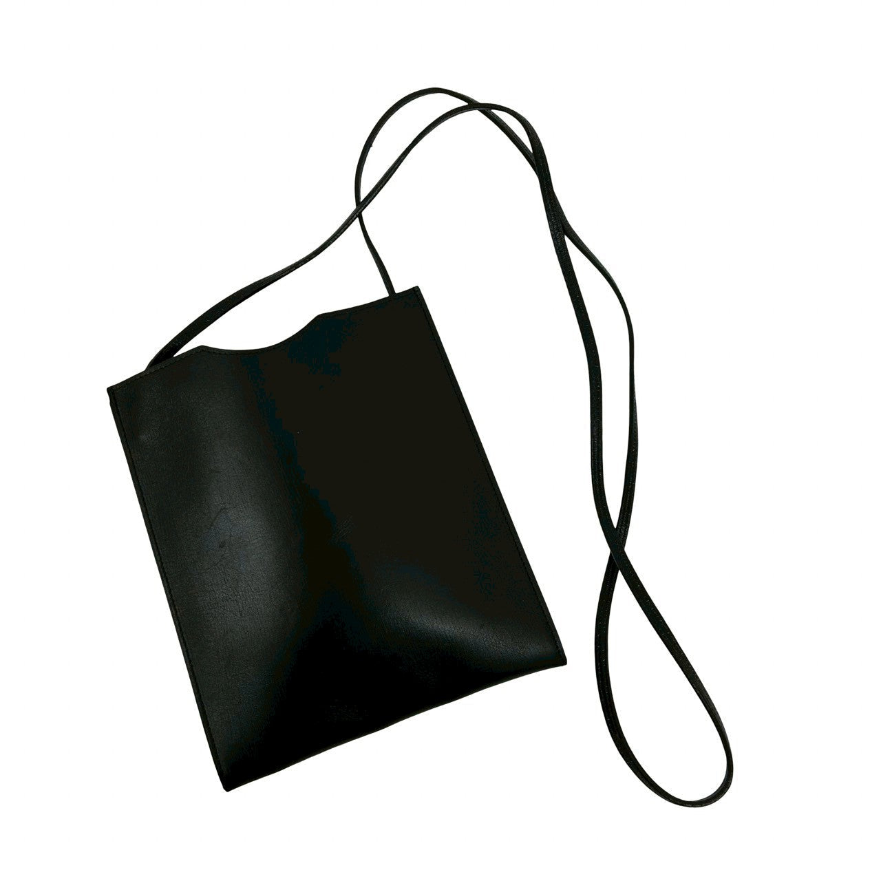HERMES Shoulder Bag leather black Onimetu