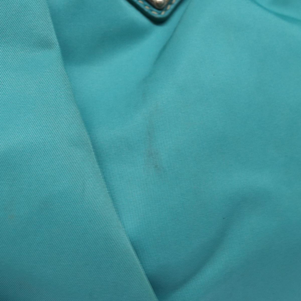 PRADA Hand Bag Nylon 2way Turquoise Blue Auth