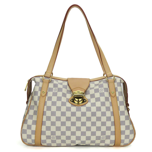 LOUIS VUITTON Tote Bag Damier Azur white Stresa PM