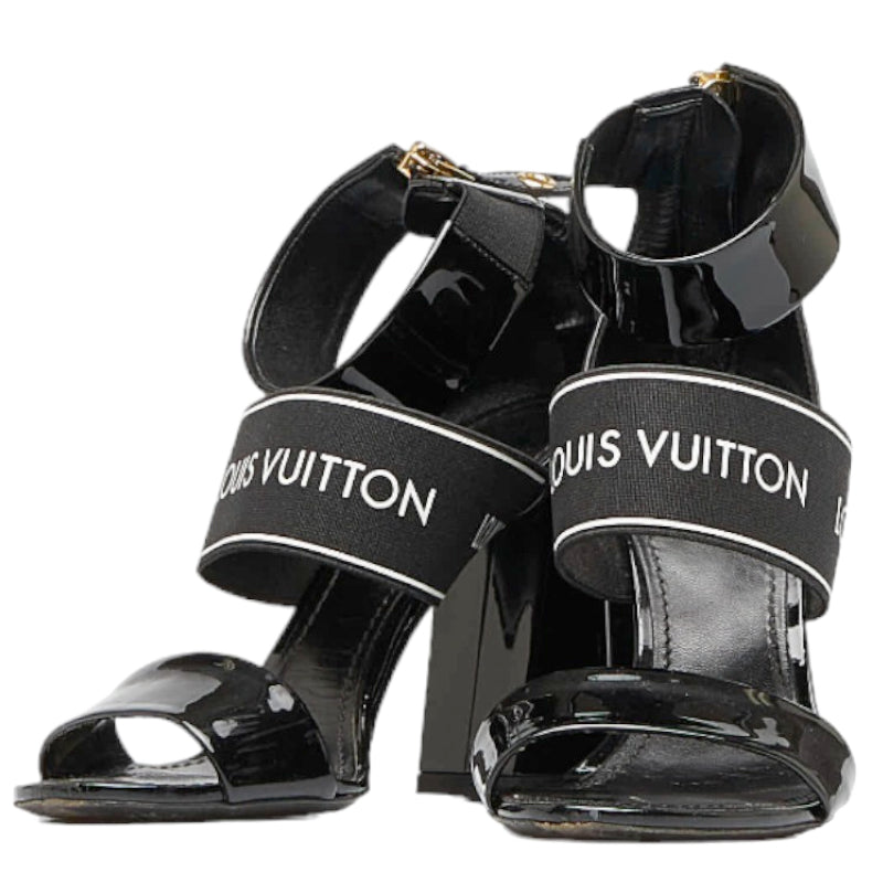 Louis vuitton Sandals Patent Laser/Nylon Black