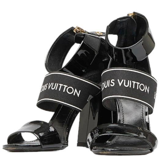 Louis vuitton Sandals Patent Laser/Nylon Black