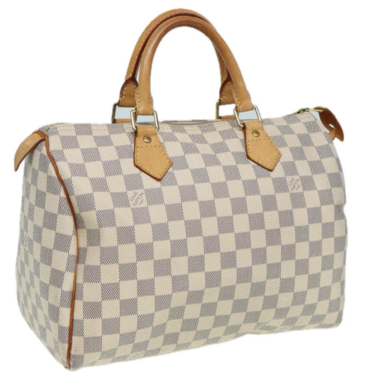 LOUIS VUITTON Damier Azur Hand Bag N41533 LV Auth 83992