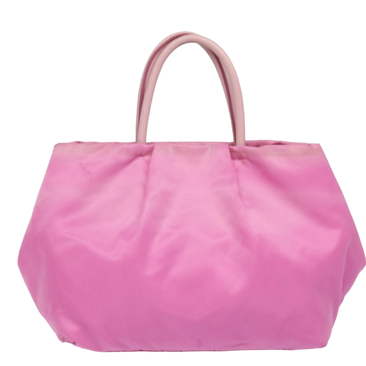PRADA ribbon Hand Bag Nylon Pink Auth