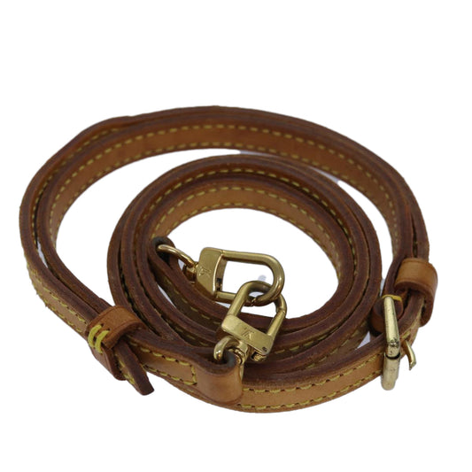 LOUIS VUITTON Adjustable Shoulder Strap Leather 36.2"-43.3" Beige Auth 84027