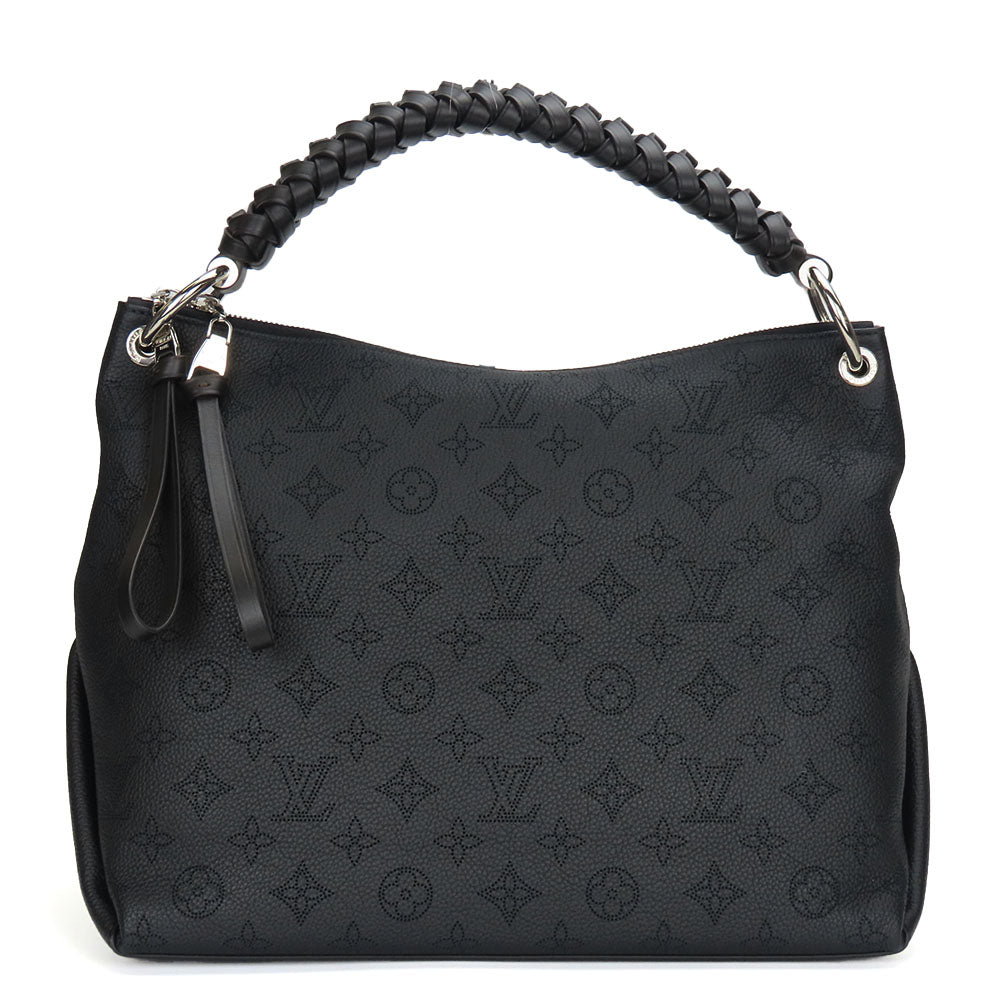 LOUIS VUITTON Shoulder Bag Monogram Mahina black Beauvre Hobo