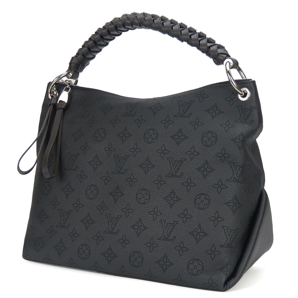 LOUIS VUITTON Shoulder Bag Monogram Mahina black Beauvre Hobo