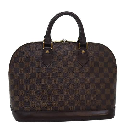 LOUIS VUITTON Damier Ebene Alma Hand Bag N51131 LV Auth 84055
