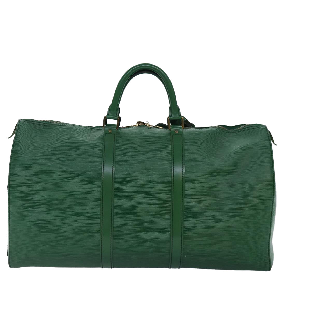 LOUIS VUITTON Epi Keepall 50 Boston Bag Green LV Auth