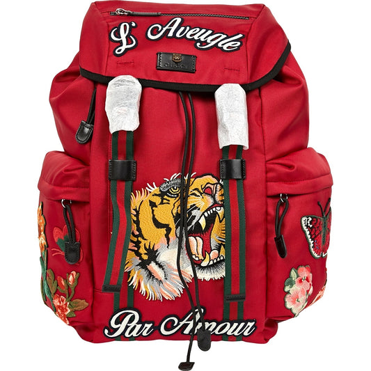 Gucci red cloth travel bag