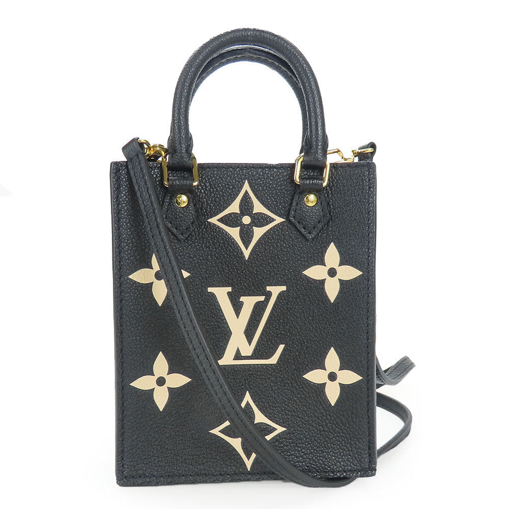 LOUIS VUITTON Handbag Monogram Ann Platt black Petit Sac Plat