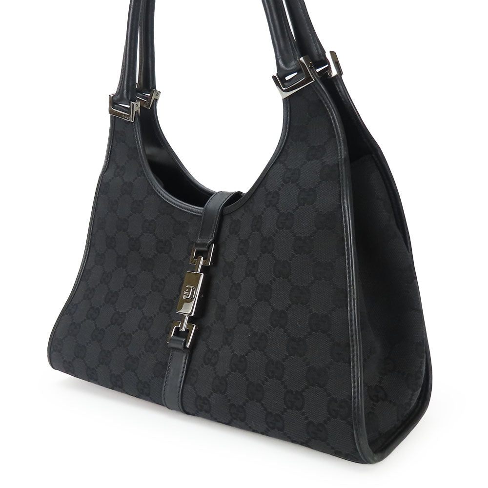 GUCCI Handbag 01719 GG canvas black Women