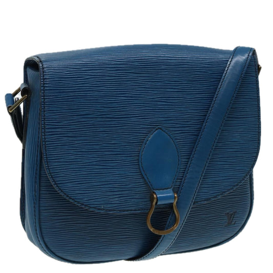LOUIS VUITTON Epi Saint Cloud GM Shoulder Bag Toledo Blue M52195 LV Auth 84160