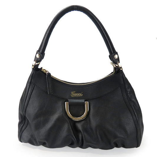 GUCCI Leather Handbag Black Shoulder
