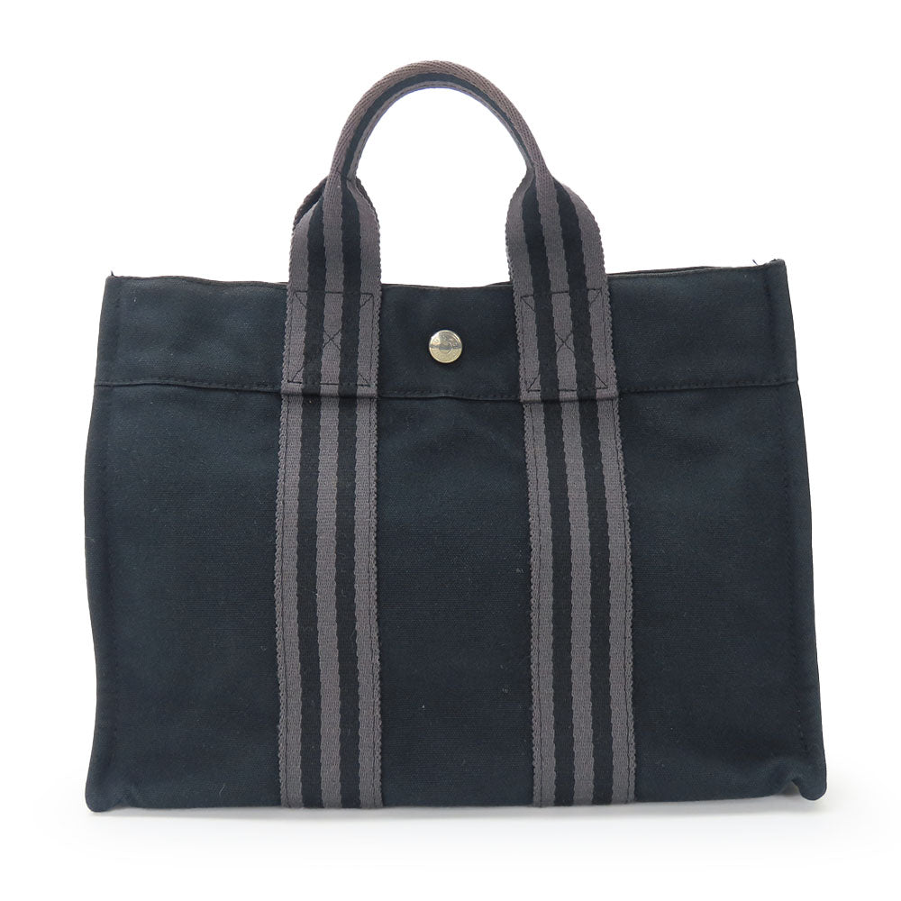 HERMES Handbag canvas black Fool ToePM Women