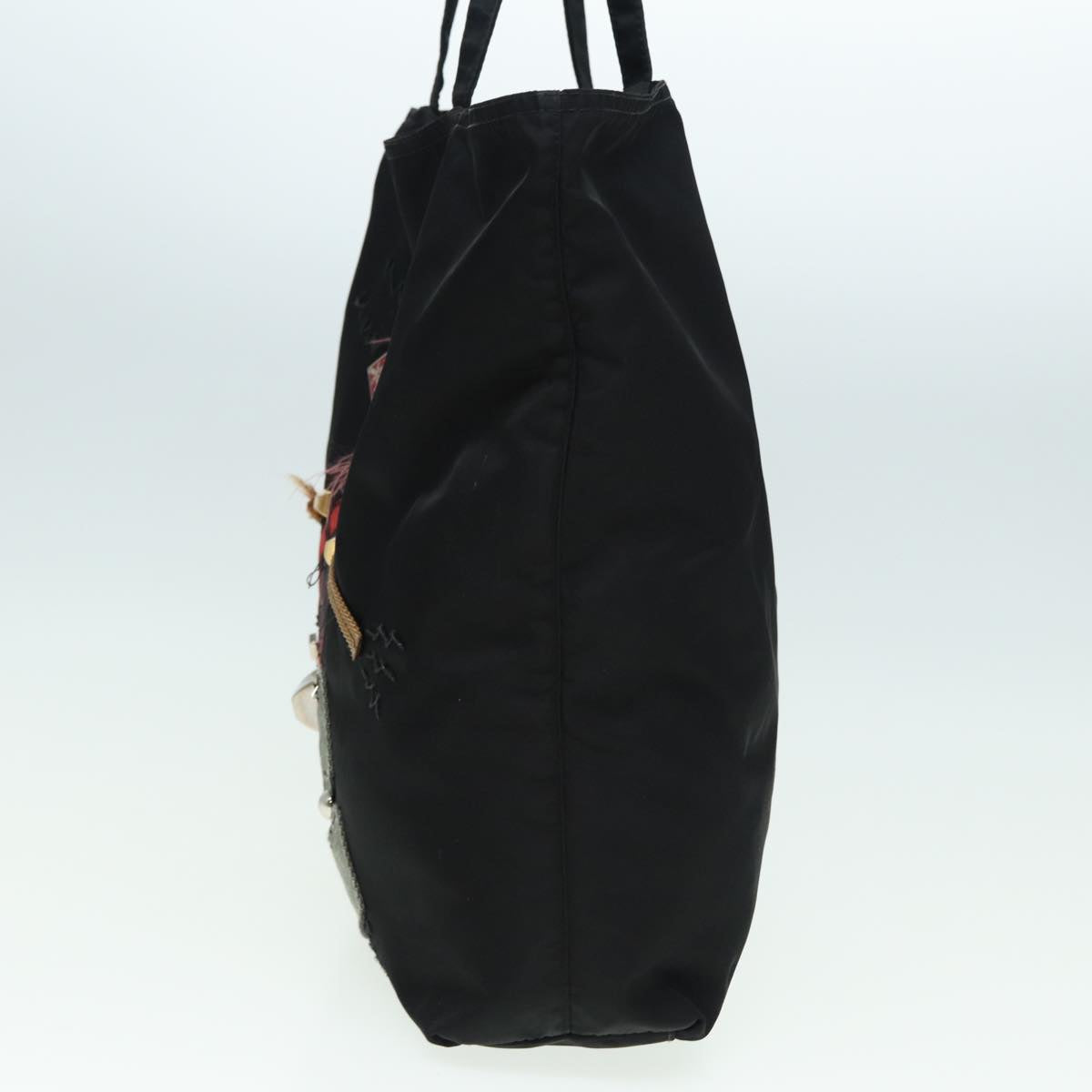 PRADA Tote Bag Nylon Black Auth