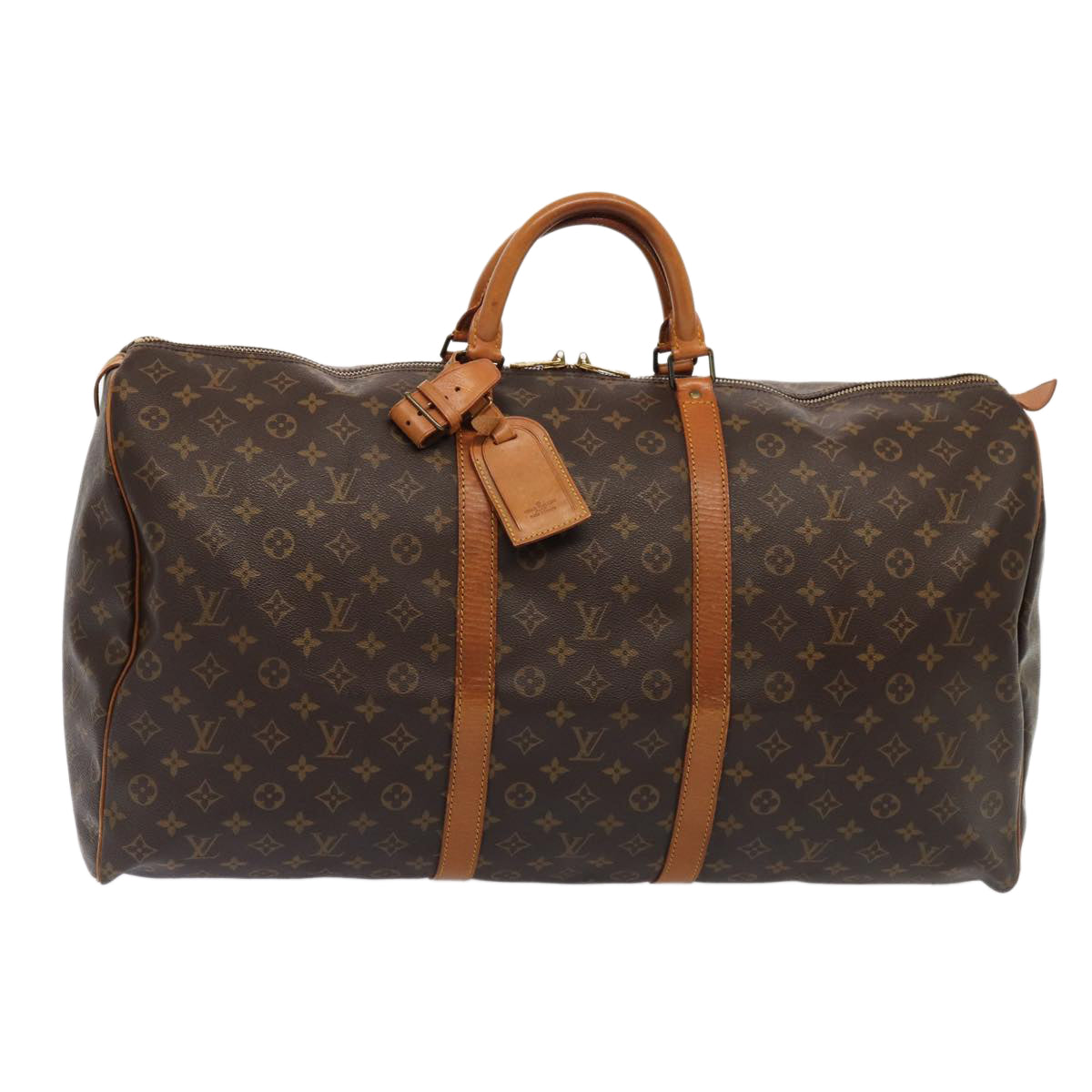LOUIS VUITTON Monogram Keepall 60 Boston Bag LV Auth