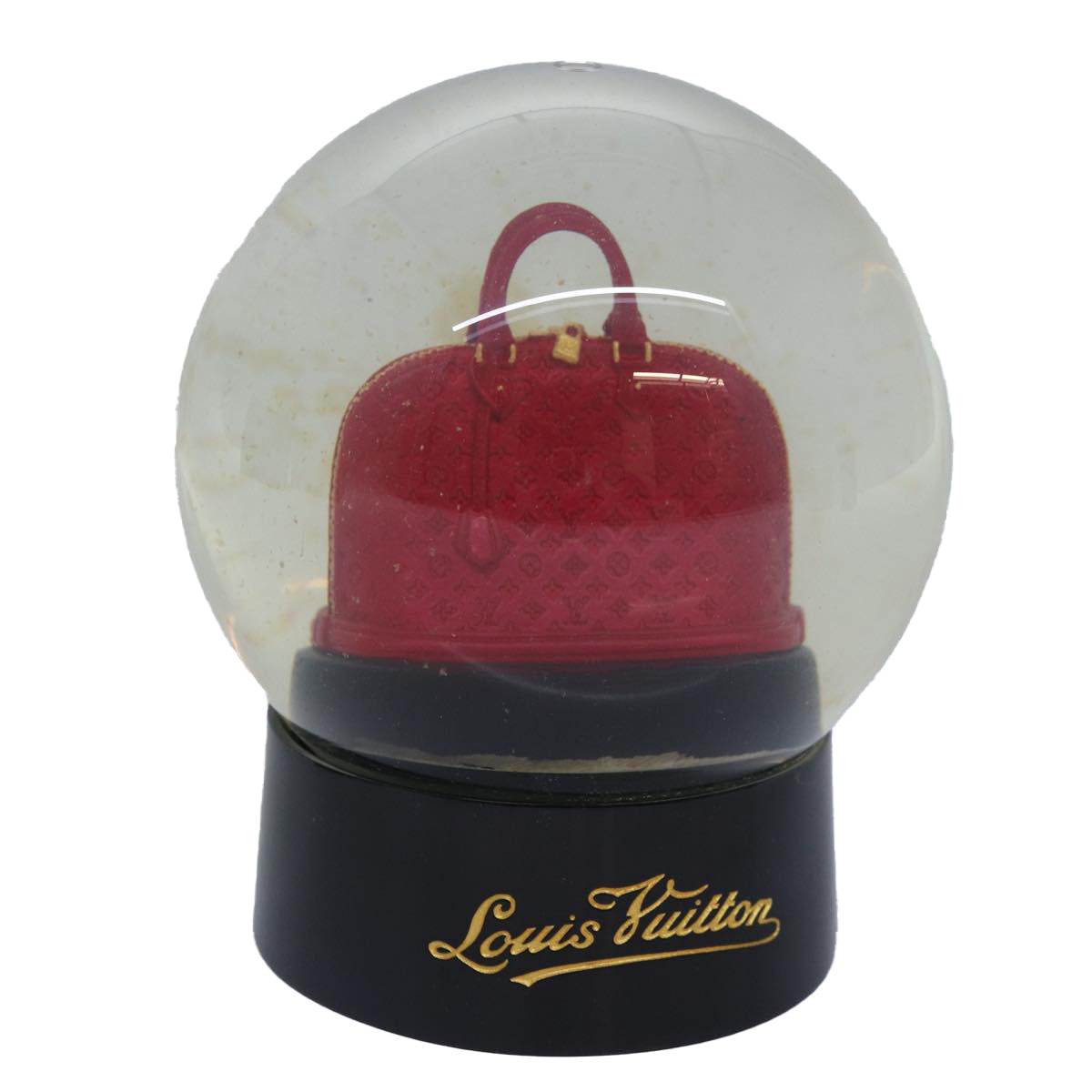 LOUIS VUITTON Snow Globe Alma VIP Limited Clear Red LV Auth Handbag