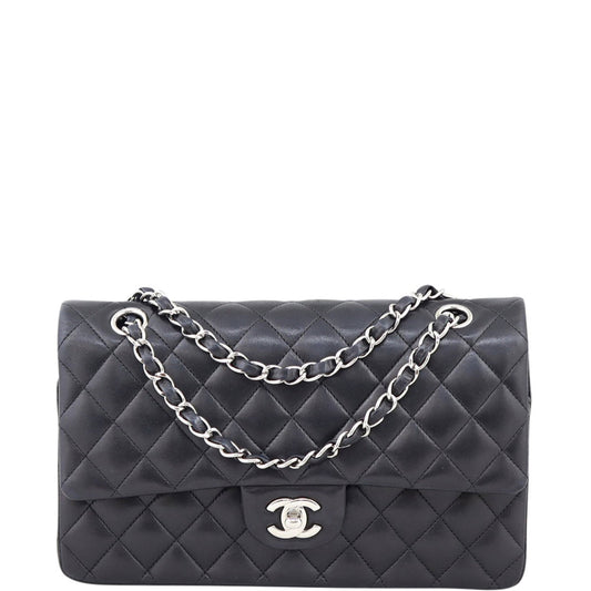 Chanel Classic Double Flap Medium | 13 Series Black Silver Hardware