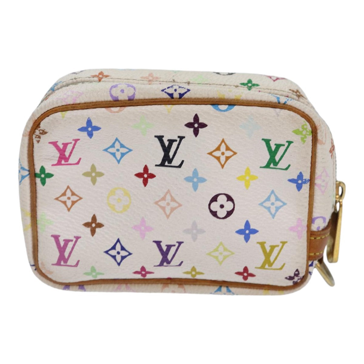 LOUIS VUITTON Monogram Multicolor Trousse Wapity Pouch White Auth