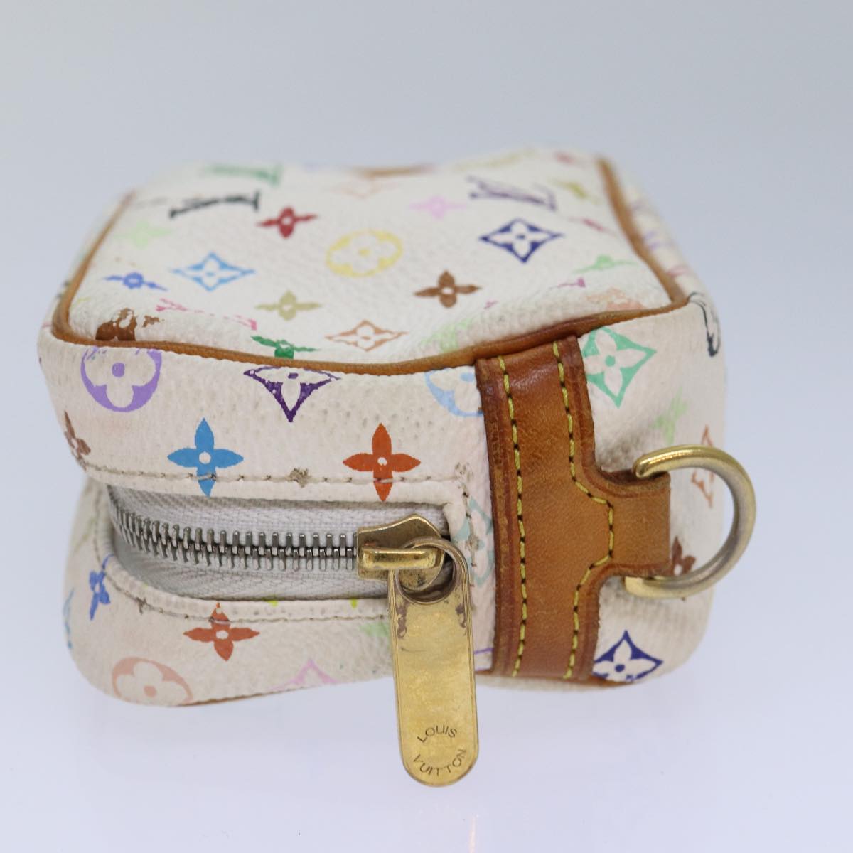 LOUIS VUITTON Monogram Multicolor Trousse Wapity Pouch White Auth
