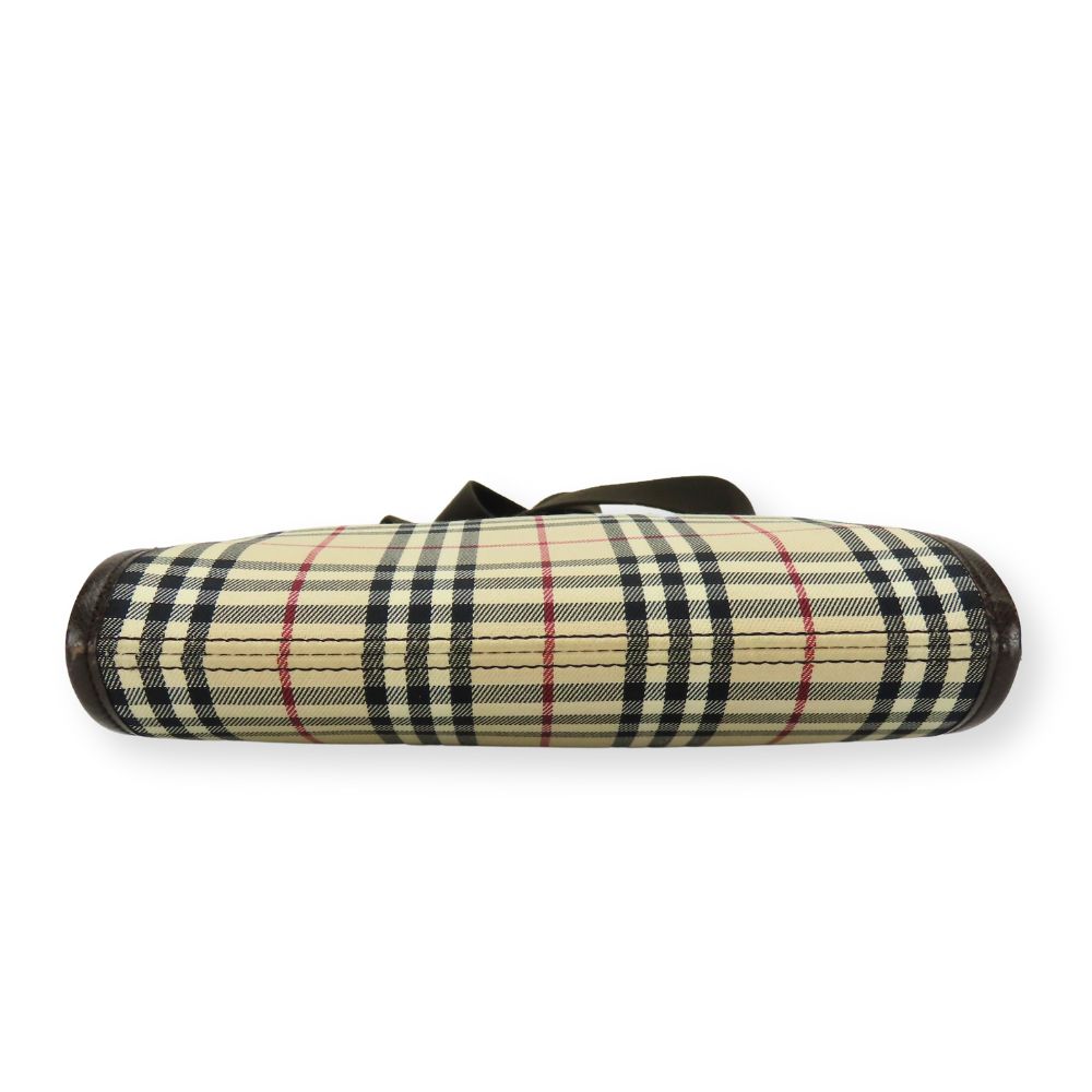 Burberry Nova Check Canvas Leather Shoulder Bag