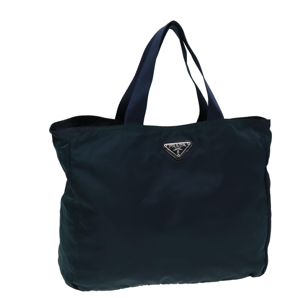 PRADA Tote Bag Nylon Baby Blue Auth