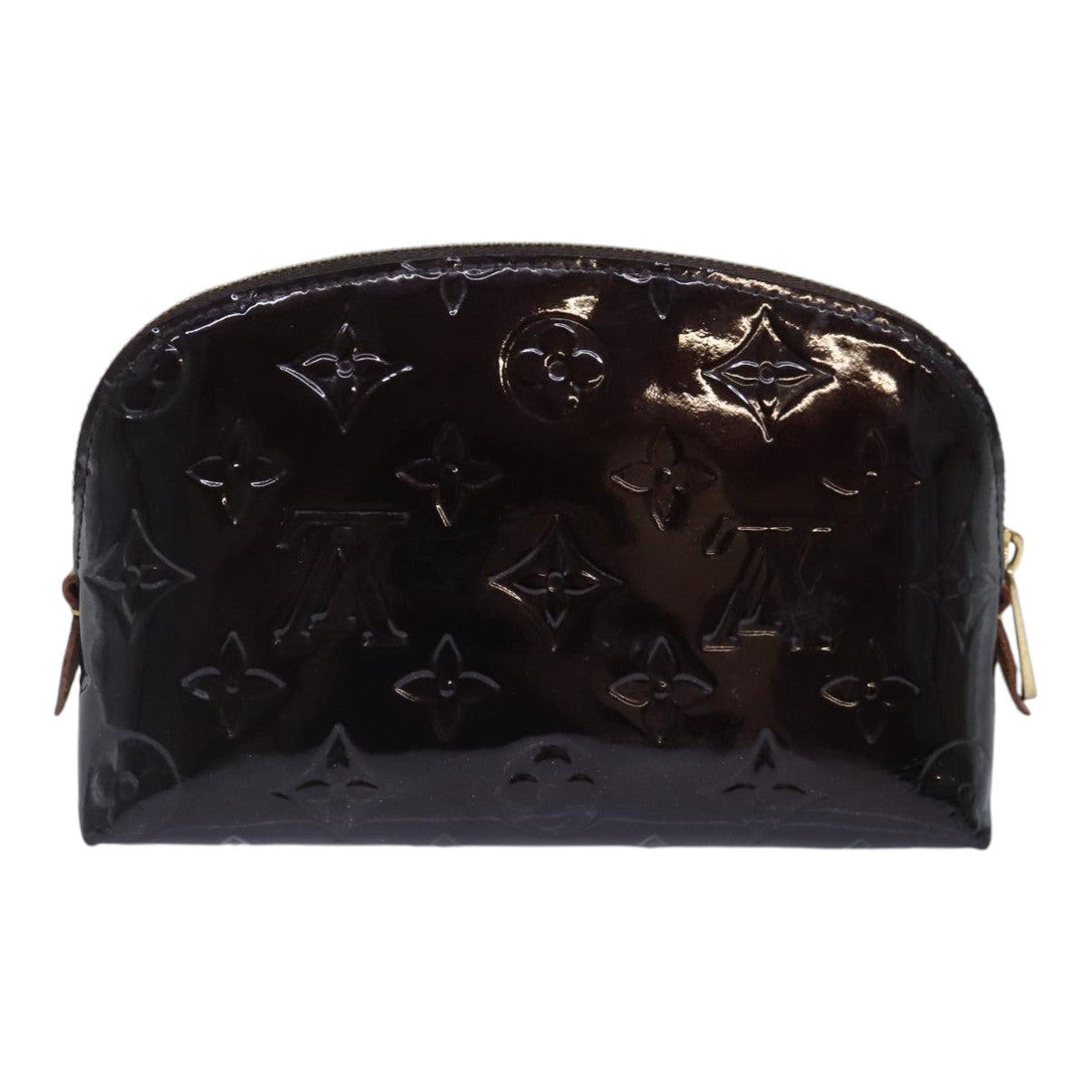 LOUIS VUITTON Monogram Vernis Pochette Cosmetic Pouch Amarante Auth