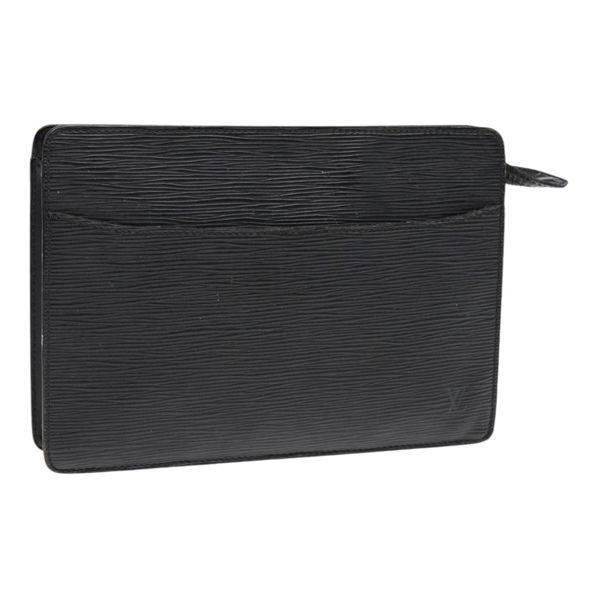LOUIS VUITTON Epi Pochette Homme Clutch Bag Black Noir LV Auth