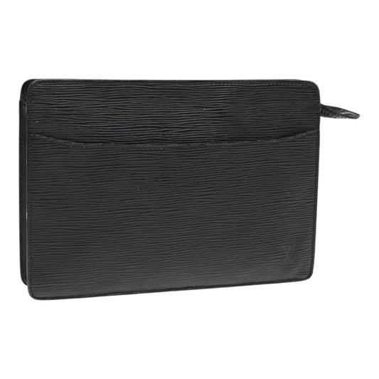 LOUIS VUITTON Epi Pochette Homme Clutch Bag Black Noir LV Auth