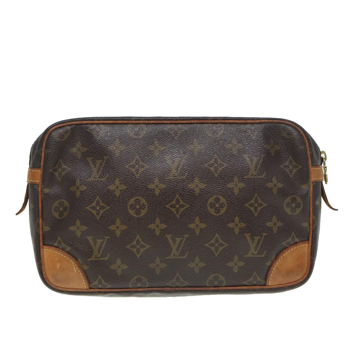LOUIS VUITTON Monogram Compiegne 28 Clutch Bag LV Auth
