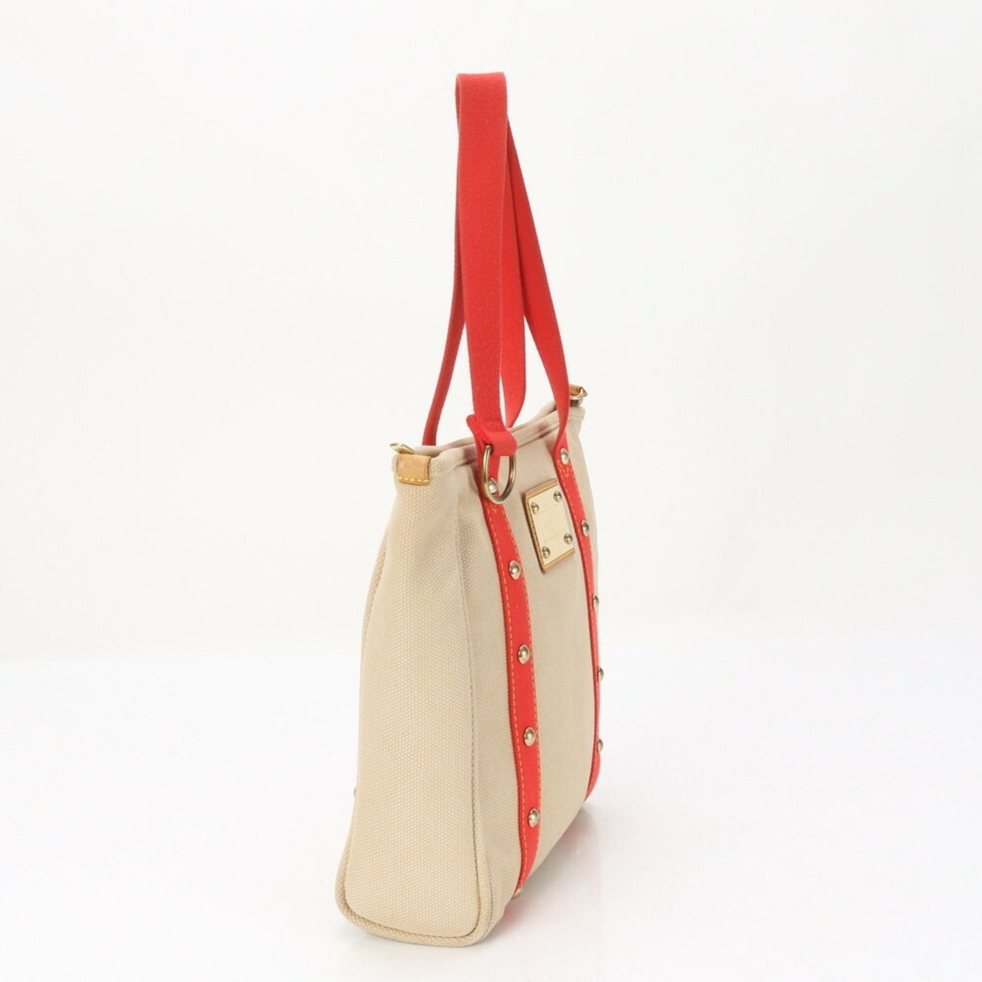 Louis Vuitton Antigua Leather Canvas Handbag