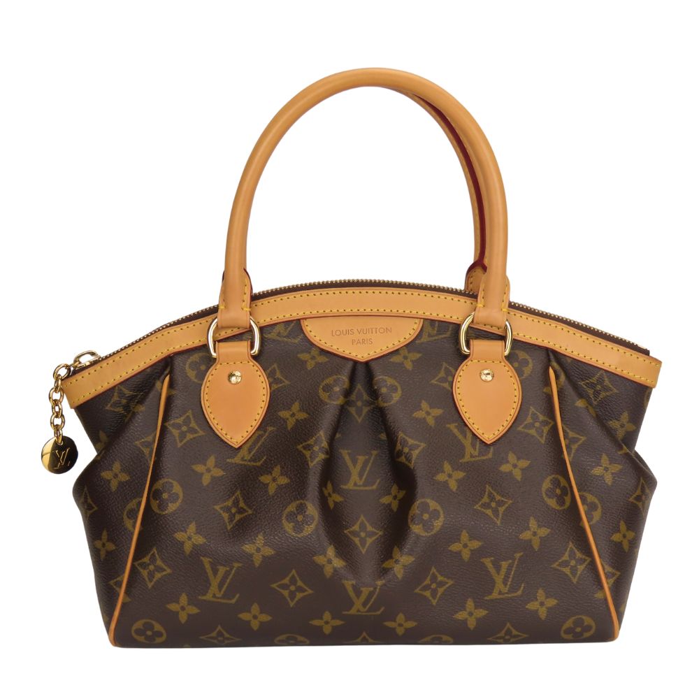 LOUIS VUITTON Handbag Monogram, Tanned Leather Brown Tivoli PM Women