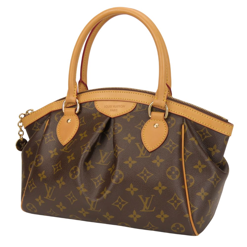 LOUIS VUITTON Handbag Monogram, Tanned Leather Brown Tivoli PM Women