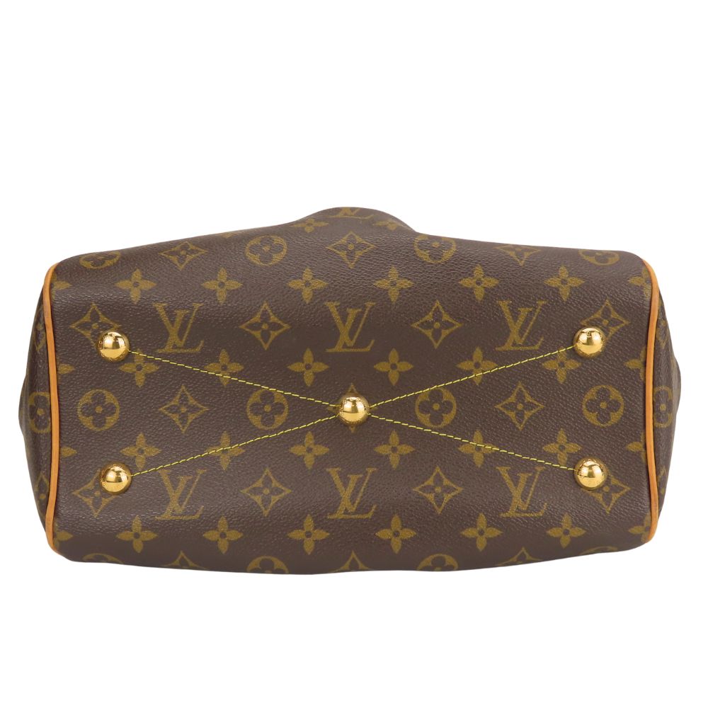 LOUIS VUITTON Handbag Monogram, Tanned Leather Brown Tivoli PM Women