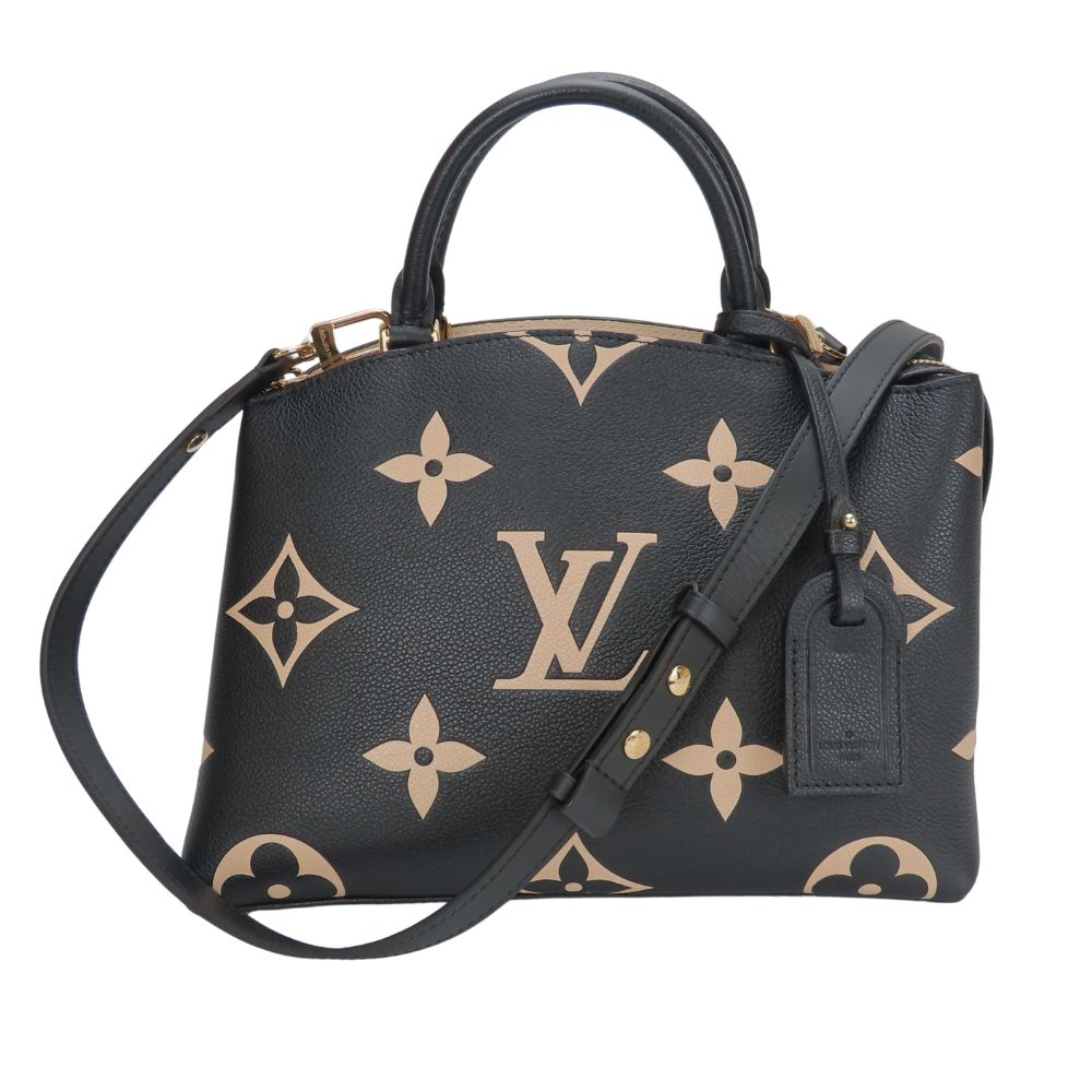 LOUIS VUITTON Handbag Monogram Ann Platt Noir Petit Palais PM