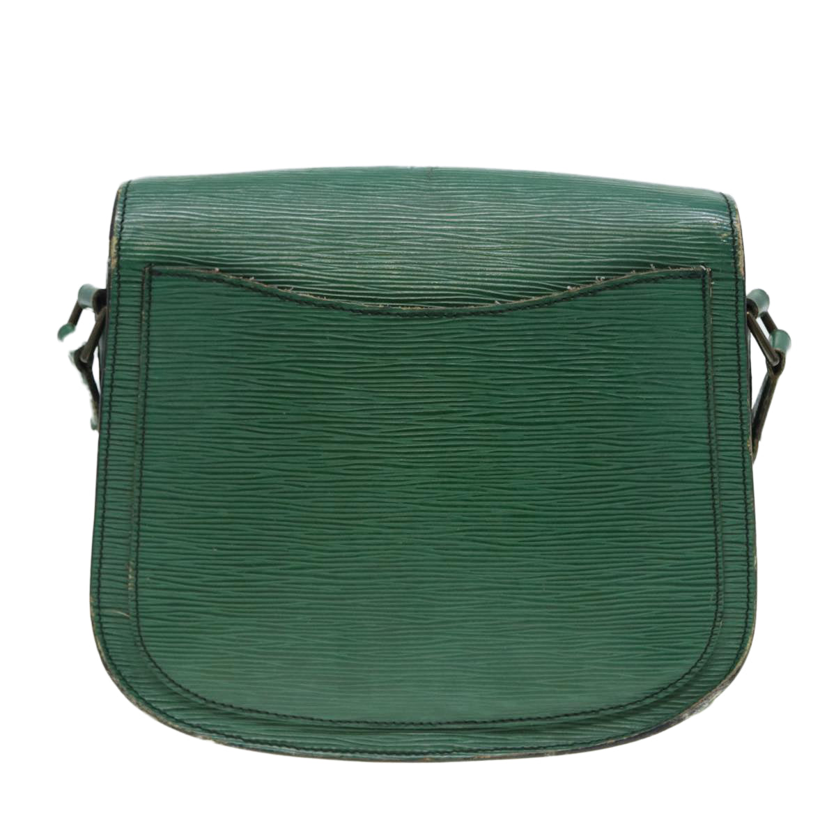 LOUIS VUITTON Epi Saint Cloud GM Shoulder Bag Green LV Auth
