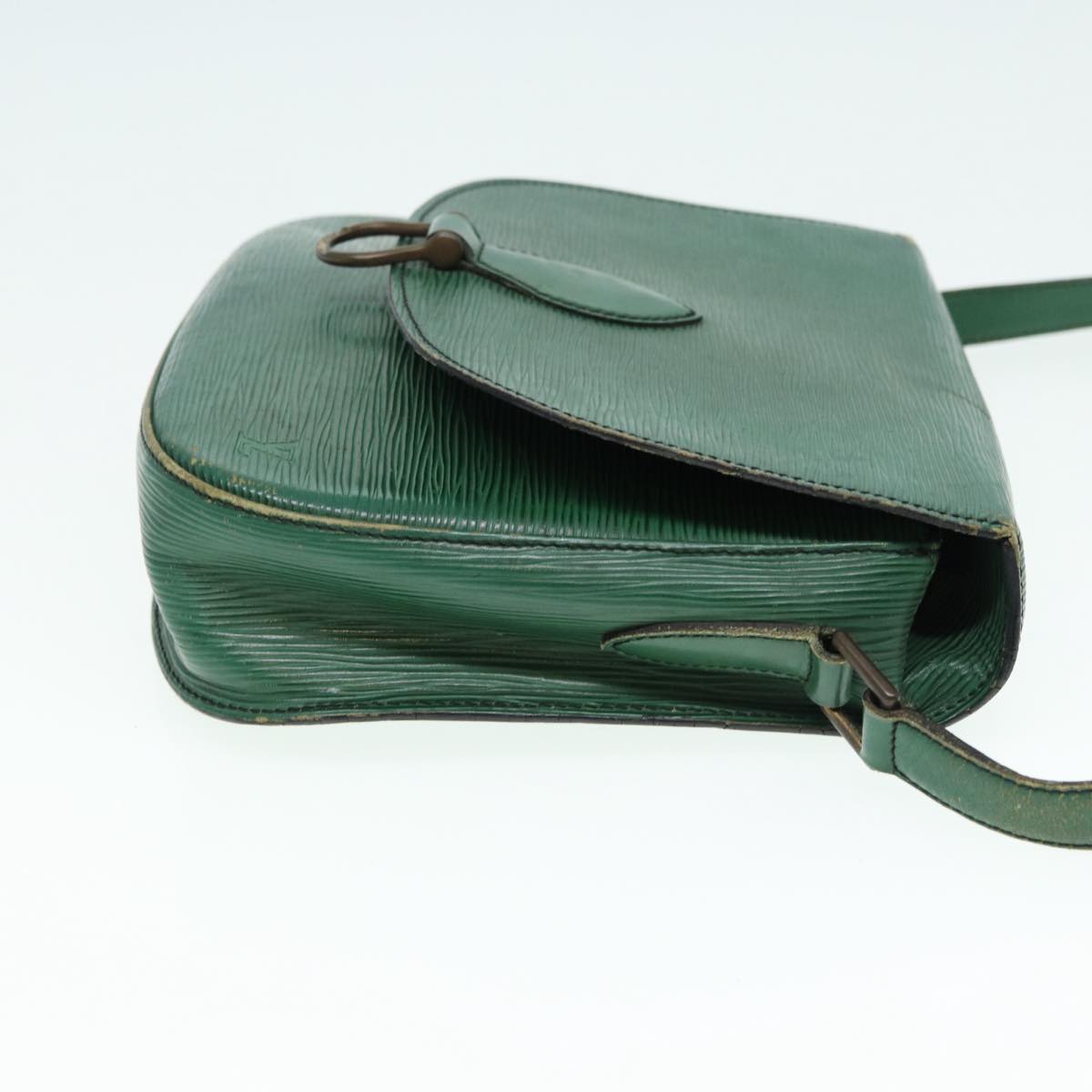 LOUIS VUITTON Epi Saint Cloud GM Shoulder Bag Green LV Auth