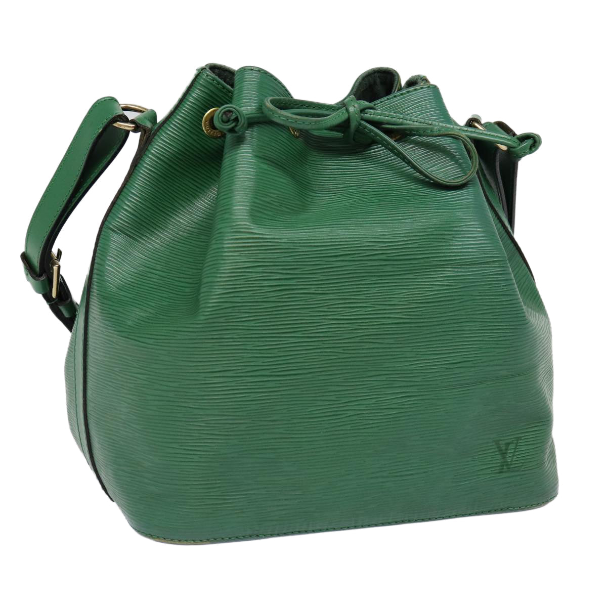 LOUIS VUITTON Epi Petit Noe Shoulder Bag Green LV Auth