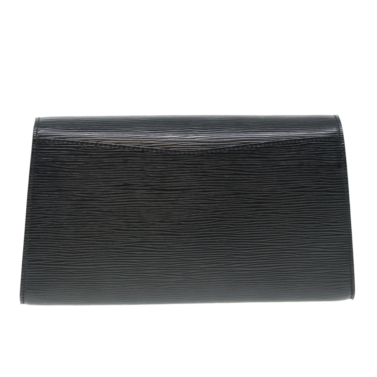 LOUIS VUITTON Epi Art Deco Clutch Bag Black LV Auth