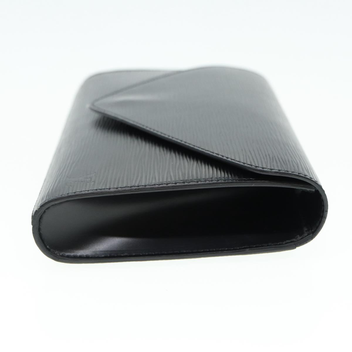 LOUIS VUITTON Epi Art Deco Clutch Bag Black LV Auth