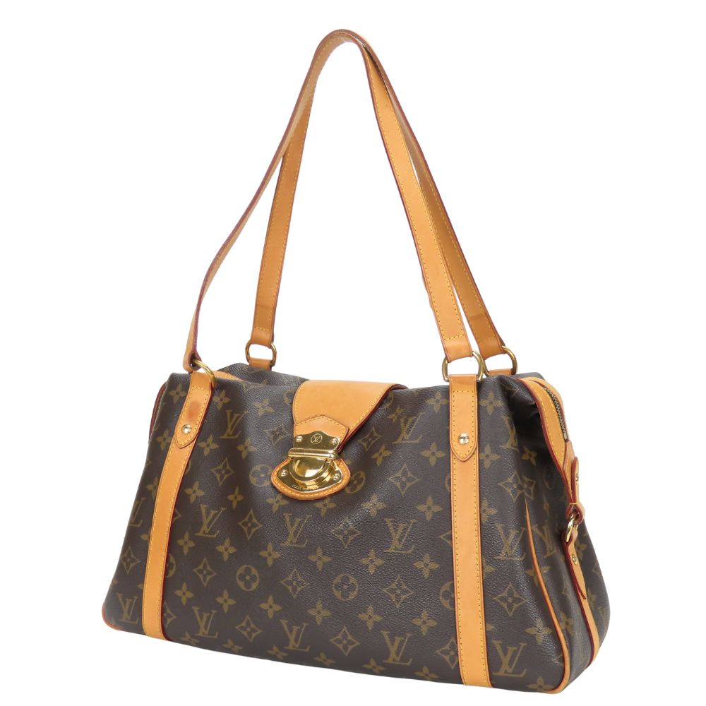 LOUIS VUITTON Handbag Monogram Brown Stresa PM