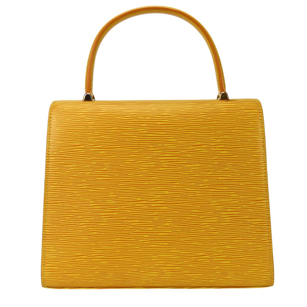  LOUIS VUITTON Handbag Epi Leather yellow Malesherbes