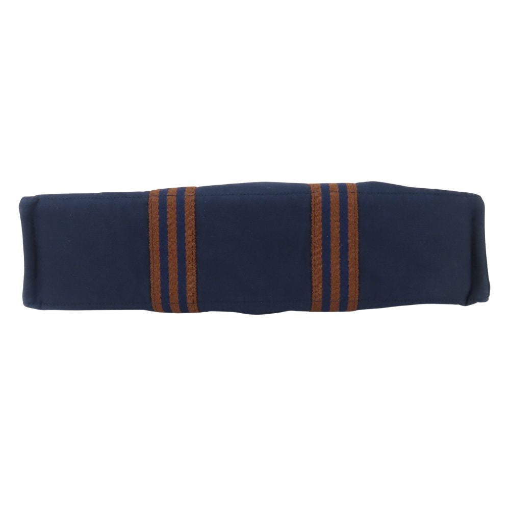 HERMES Tote Bag Cotton canvas Navy Fool ToeMM