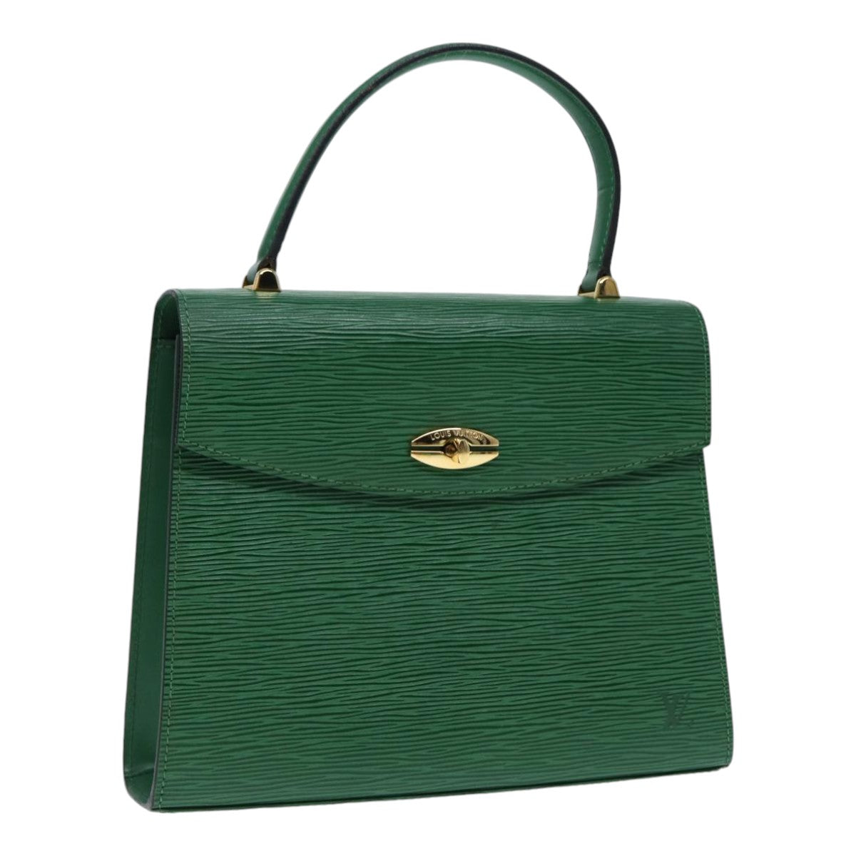 LOUIS VUITTON Epi Malesherbes Hand Bag Green LV Auth