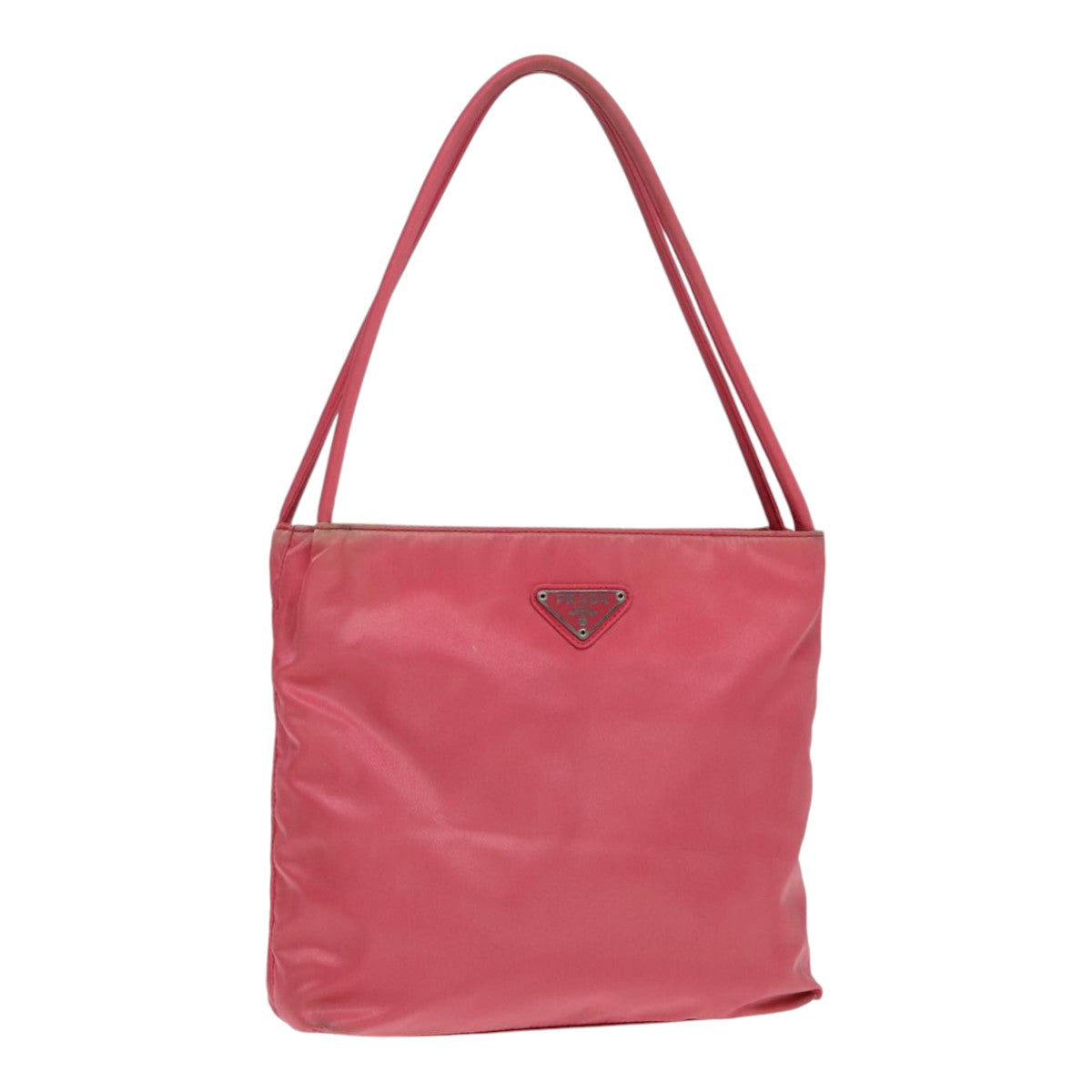 PRADA Shoulder Bag Nylon Pink Silver Auth