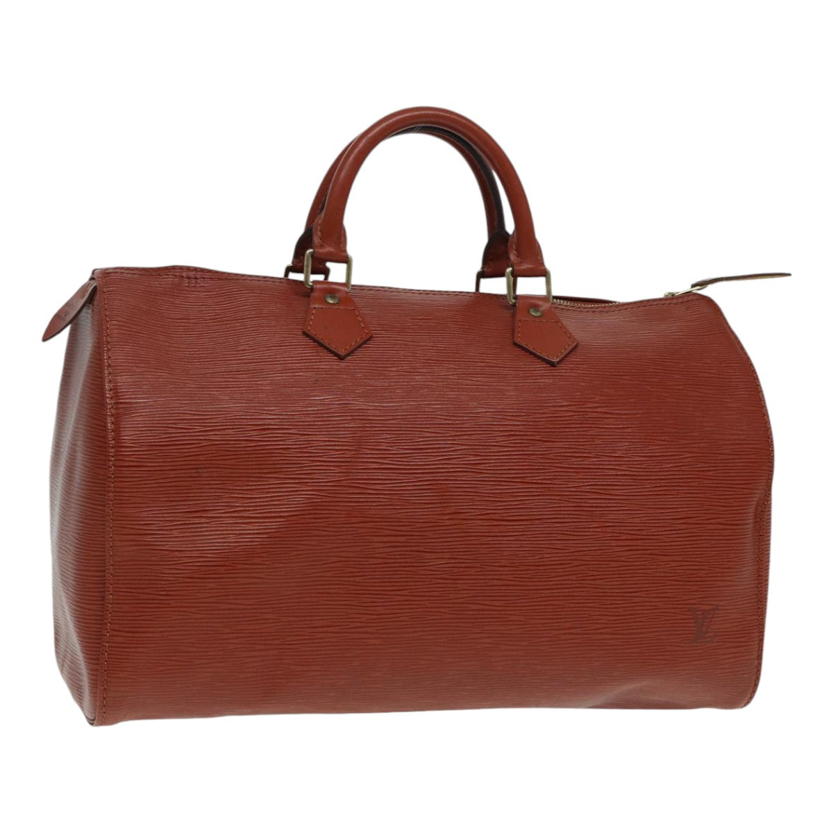 LOUIS VUITTON Epi Hand Bag Brown Kenya LV Auth
