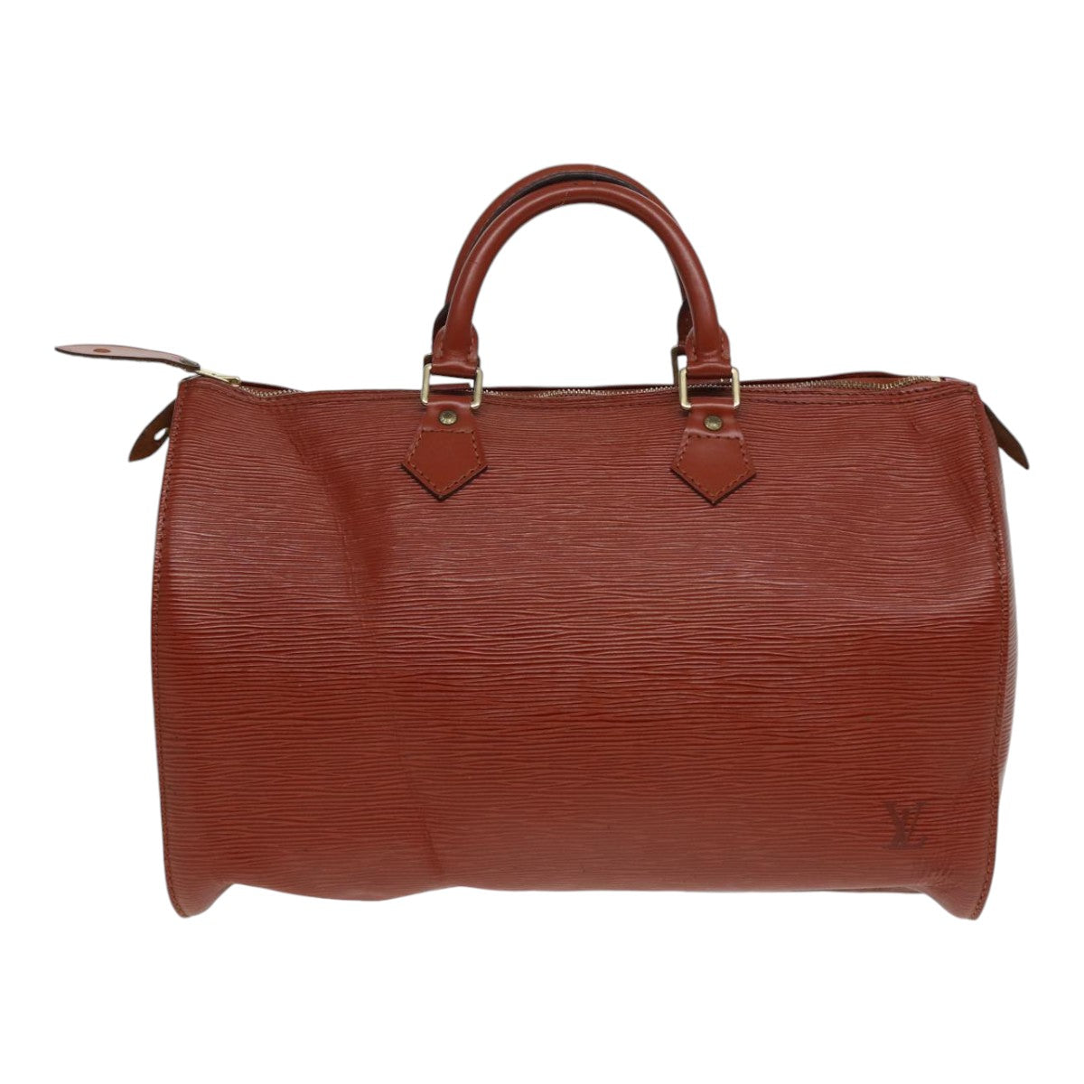 LOUIS VUITTON Epi Hand Bag Brown Kenya LV Auth