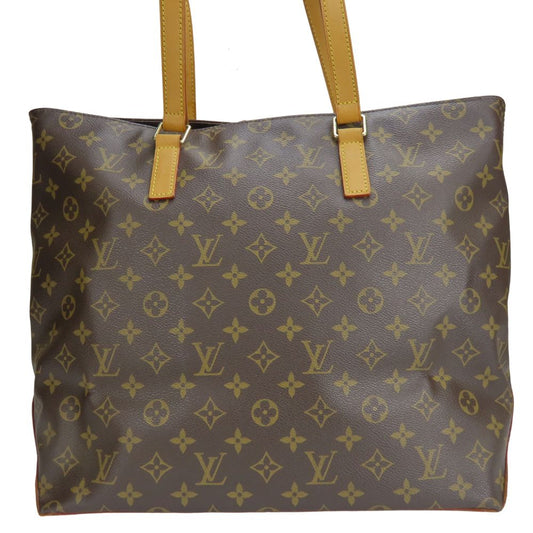 LOUIS VUITTON Tote Bag Monogram, Tanned Leather Brown Cabas Mezzo Women